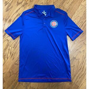 Chicago Cubs MLB‎ Fanatics Mens MEDIUM Royal Blue Performance Stretch Polo Shirt